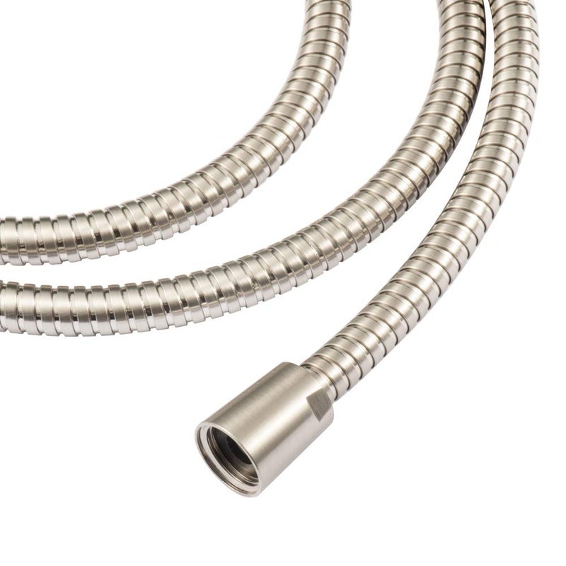 JAKARDA 60-inch Extra Long Brushed Nickel Shower Hose Replacement, 304 Stainless Steel Made Long Hand Held Shower Hose With Brass Fitting (60-inch, Brushed Nickel Finish) - Image 4